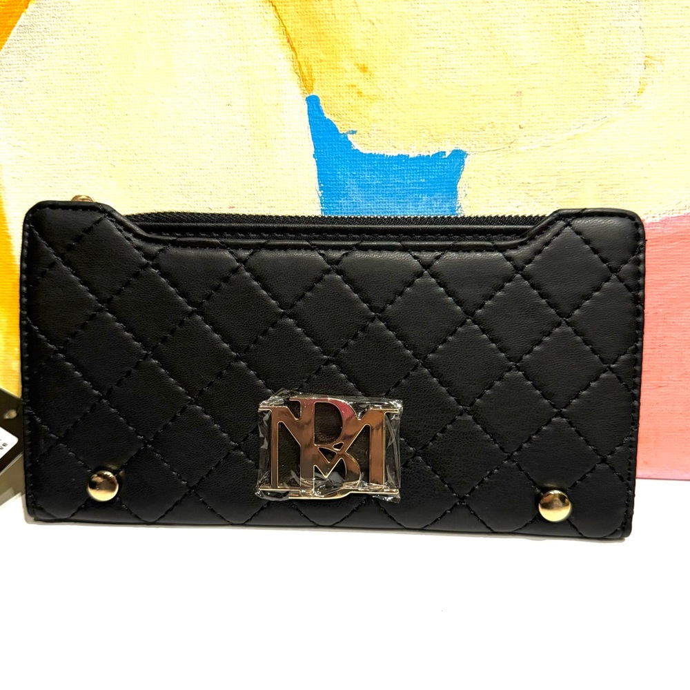 Badgley Mischka Logo Quilted Wallet